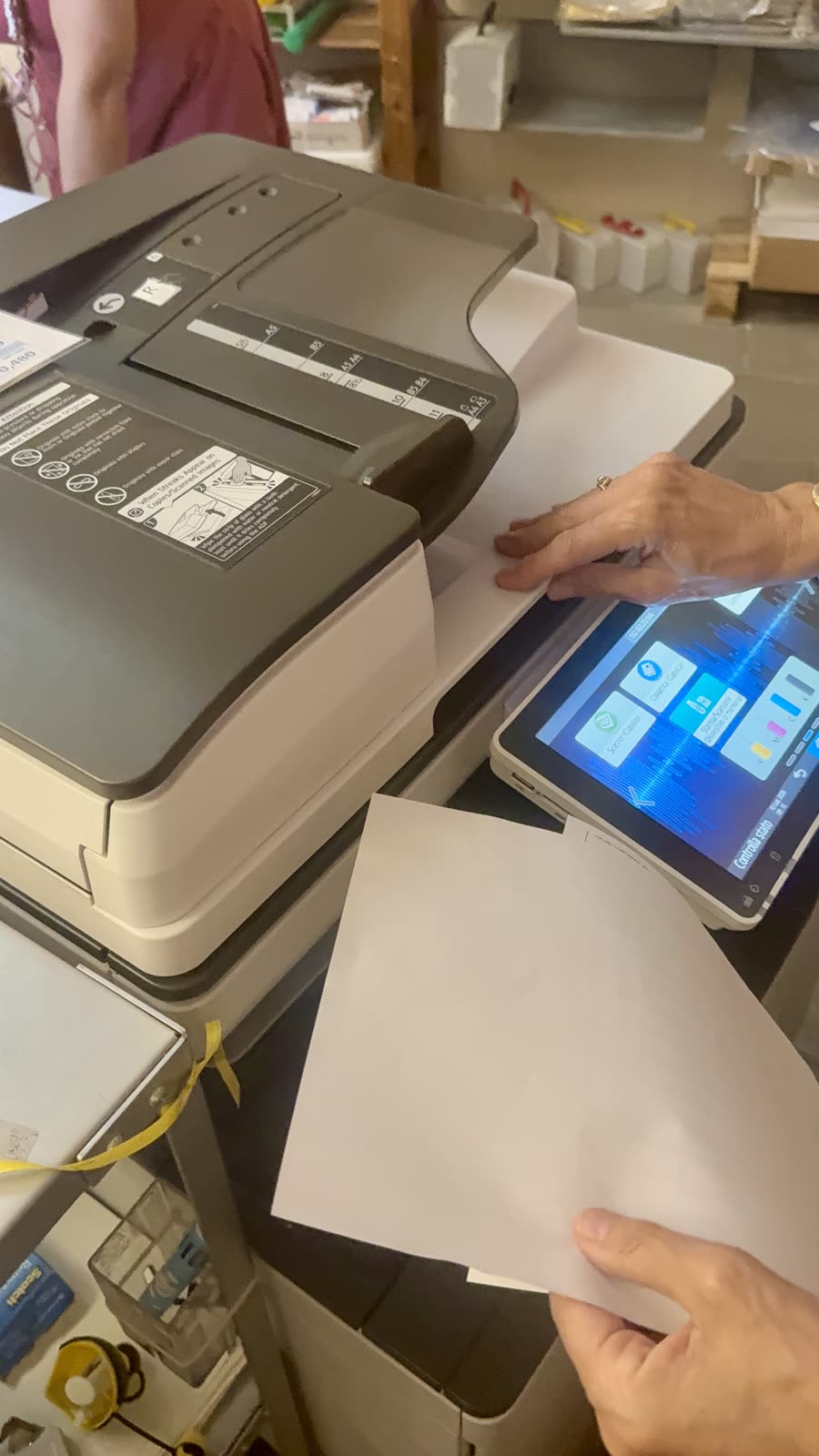Servizio fotocopie eseguito con la stampante professionale